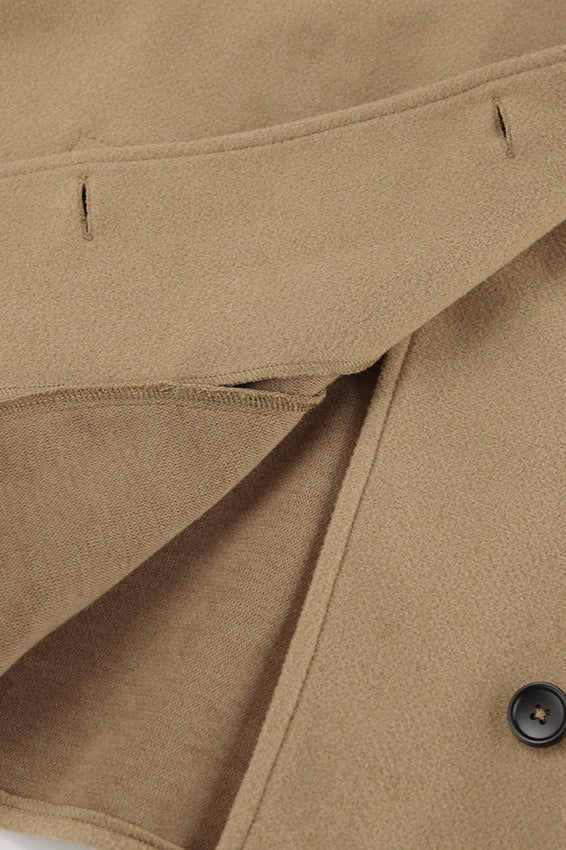Batwing Sleeve Wool Blend Coat image 16