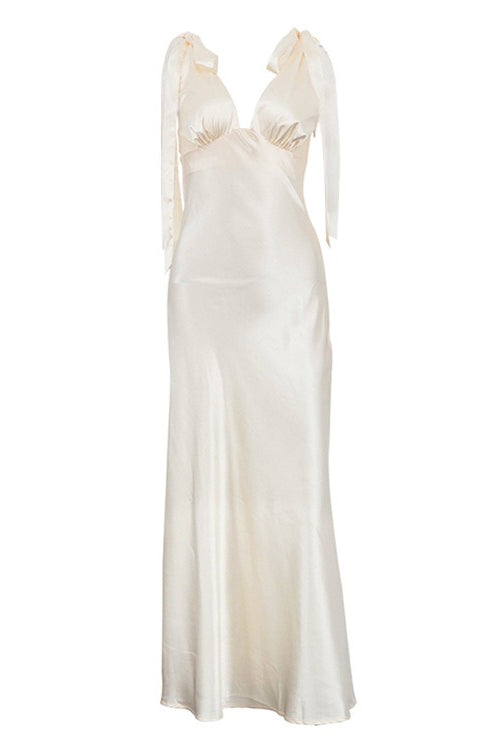 Elegant Backless Tie Bodycon Maxi Dress image 5