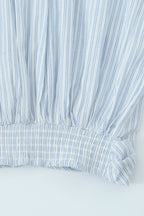 Striped Long Sleeve Shirt High Waist Tie Mini Skirt Set image 10