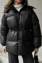Adjustable Drawstring Hooded Puffer Jacket image 8