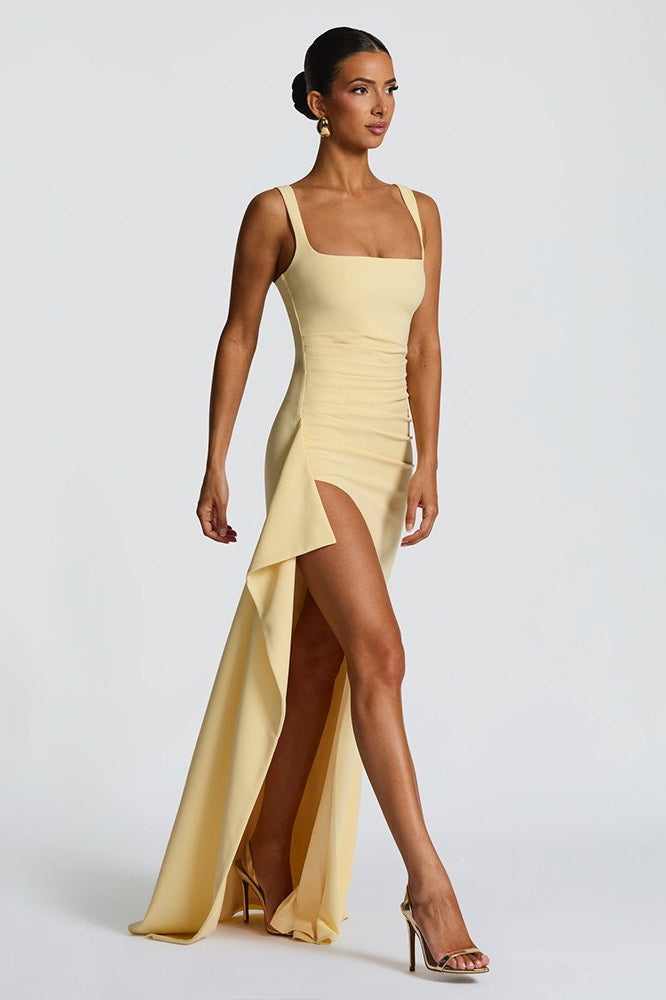 Sexy Spaghetti Strap High Slit Maxi Party Dress image 6