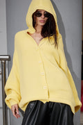 Solid Color Button Hoodie image 1