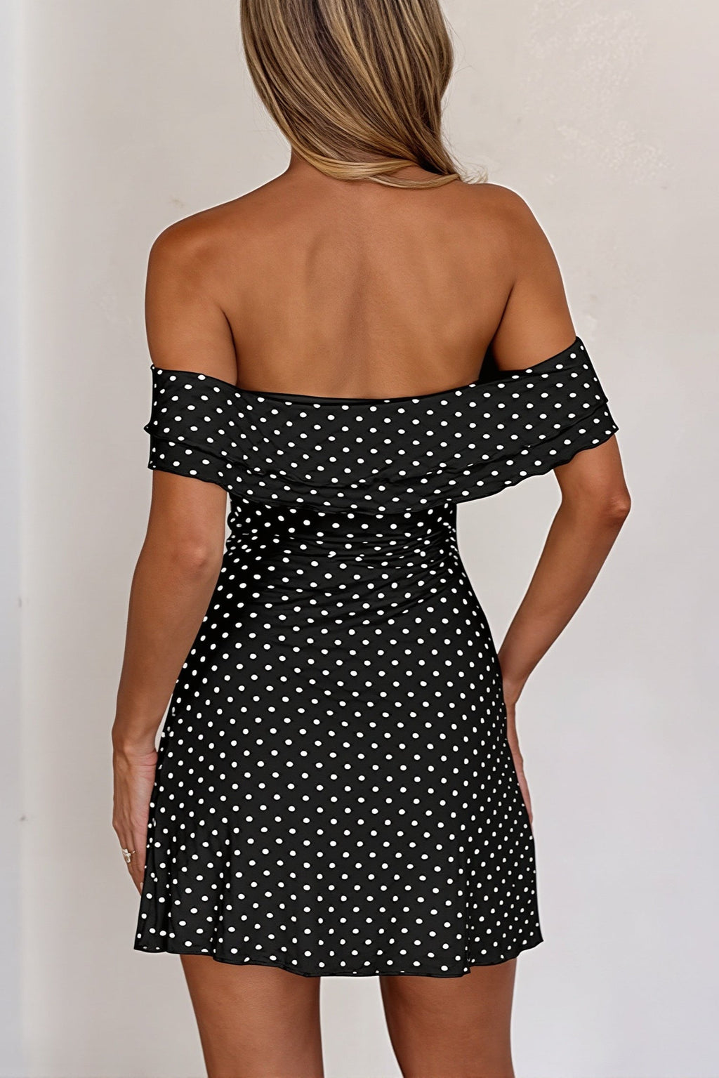 Polka Dot Bandeau Bodycon Mini Dress image 6