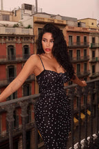 Chic Polka Dot Cami Bodycon Maxi Dress image 2