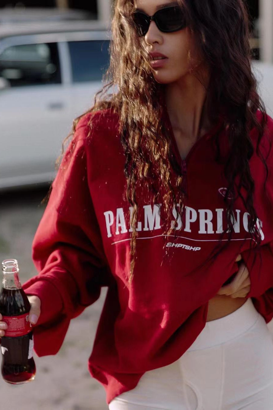 Trendy Letter Print Funnel Hoodie Coat image 3