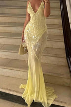 Sequin Mermaid V Neck Maxi Dress image 1
