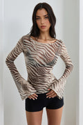 Sheer Zebra Print Blouse image 1
