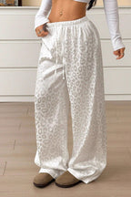 Satin Leopard Jacquard Pants image 1