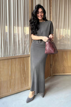 Minimalist Knit Short Sleeve Skirt Set image 8