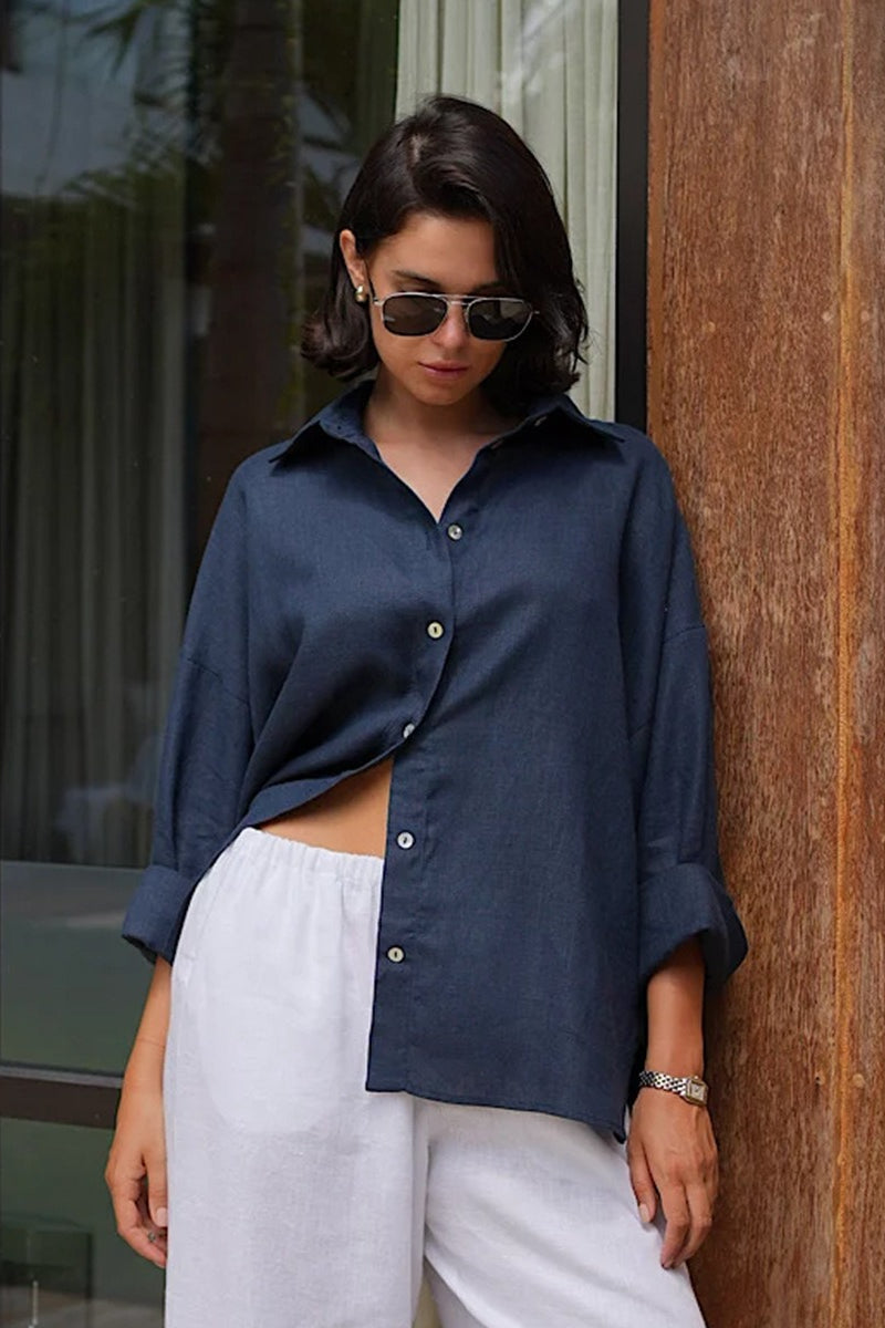Fashion Solid Loose Casual Commuter Blouse image 18
