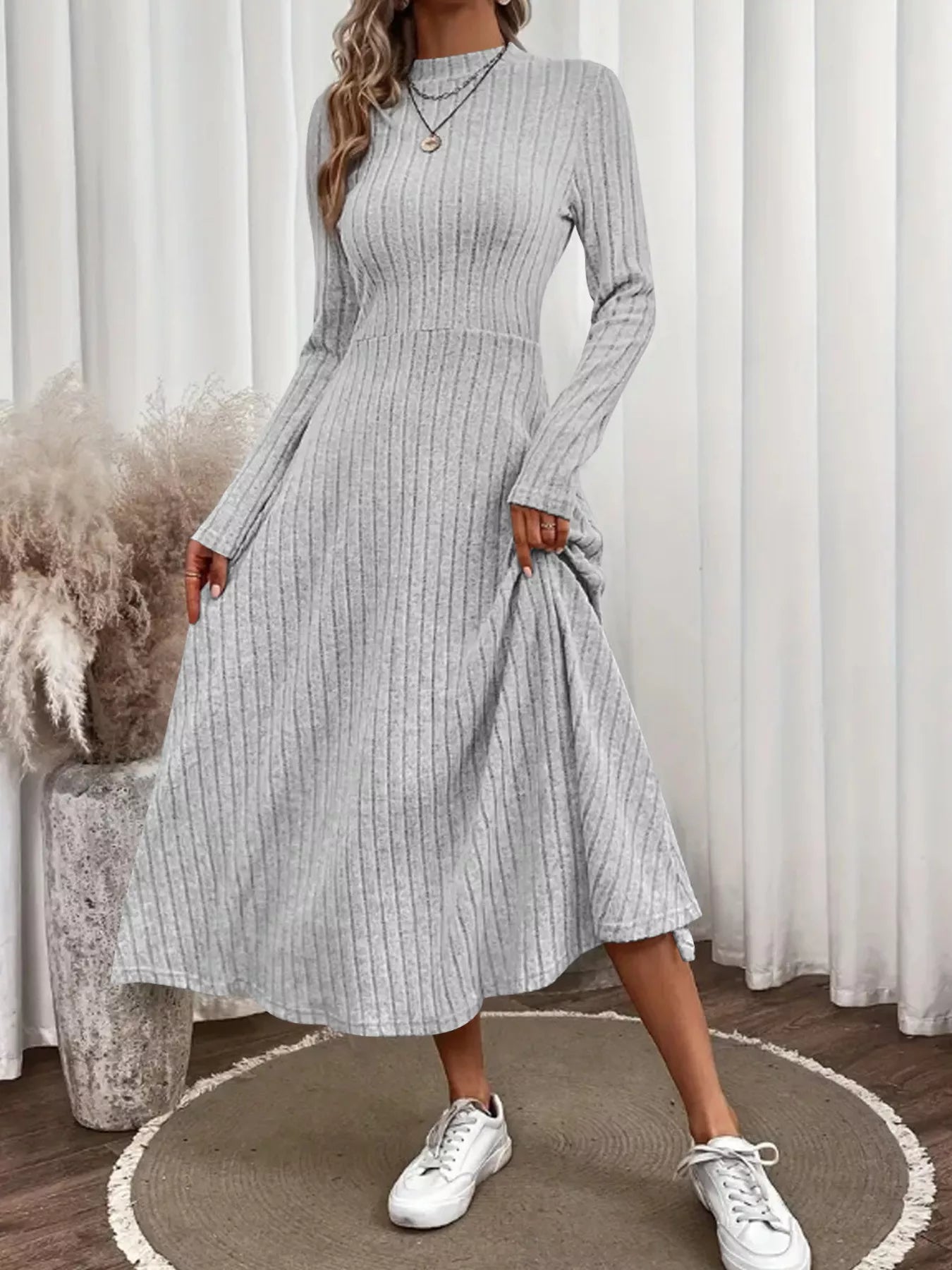Renee Knit Midi Dress styled for Avrienne