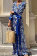 Bohemian Floral Print Maxi Dress image 1