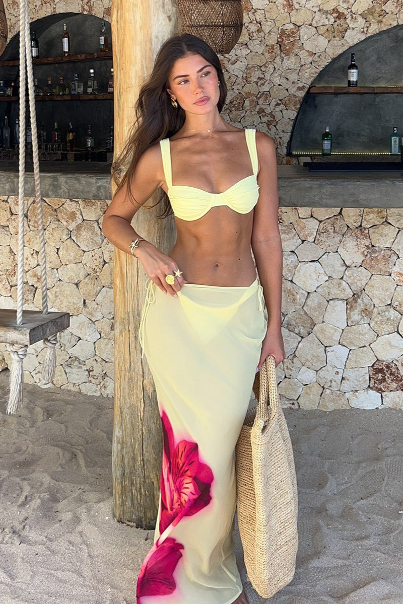 Floral Print Mesh Maxi Three Piece Swim Sets image 4