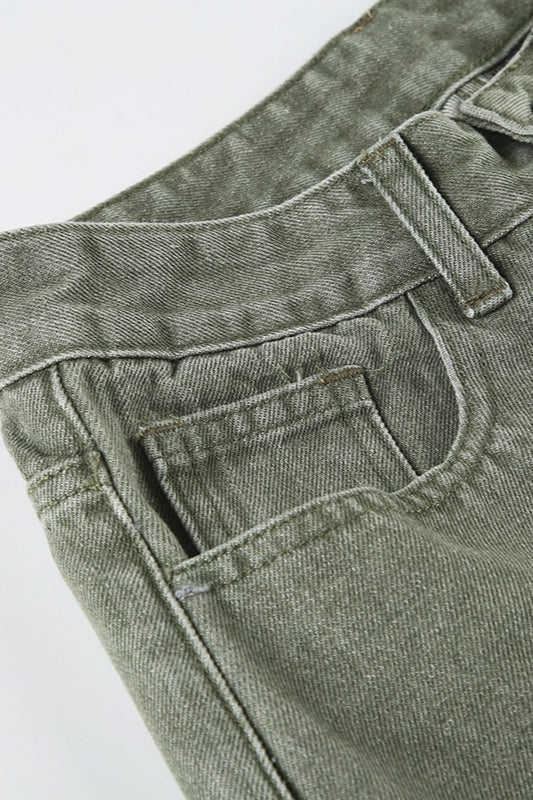 Distressed Bell Bottom Denim Jeans image 4