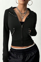 Minimalist Slim Fit Printed Hoodie image 4