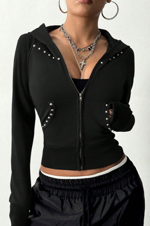 Minimalist Slim Fit Printed Hoodie image 4
