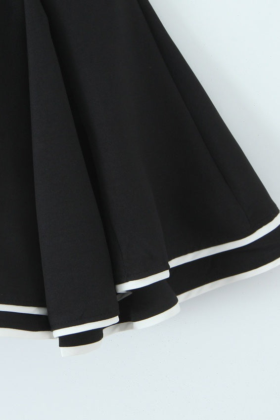 Contrast Bustier Lace-up Back Cocktail Dress image 4