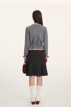 Panel-Design Waist-Cinched Slim Knit Cardigan image 7