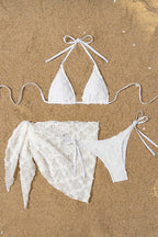Mesh Halter Tie Three Piece Swim Set image 4