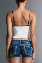 Chic Minimal White Crop Cami Top image 5