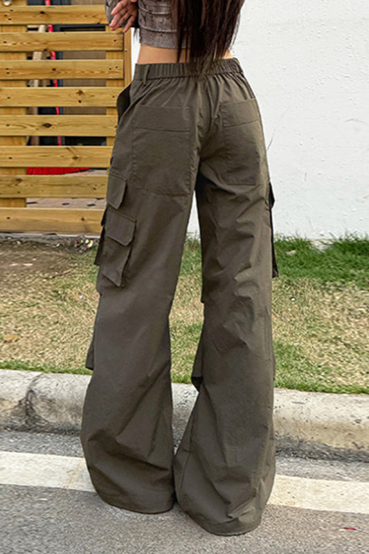 Military Green High-Waisted Cargo Pant image 4