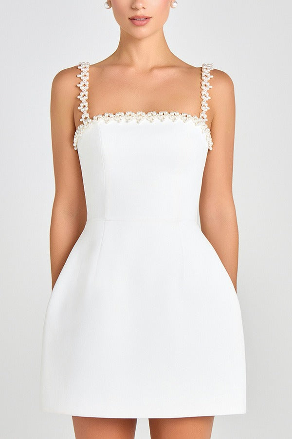 Beaded Solid Color Bodycon Cocktail Dress image 4