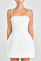 Beaded Solid Color Bodycon Cocktail Dress image 4