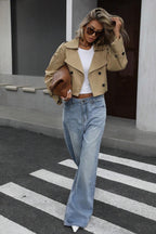 Casual Double Button Short Jacket image 7