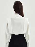 Structured Square Shoulder Panelled Blouse image 5