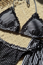 Colorblock Polka Dot Three Piece Swim Set image 16