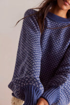 Dotted Panel Loose Crew Neck Sweatshirt image 5