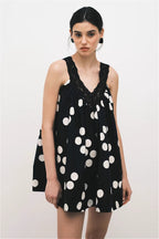 Casual Lace Dot Loose A Line Mini Dress image 3