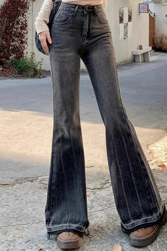 Slim Fit Elastic Bell Bottom Jeans image 10