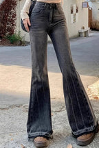 Slim Fit Elastic Bell Bottom Jeans image 10