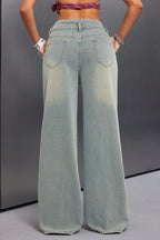 Button Front Vintage Loose Straight Jean image 5