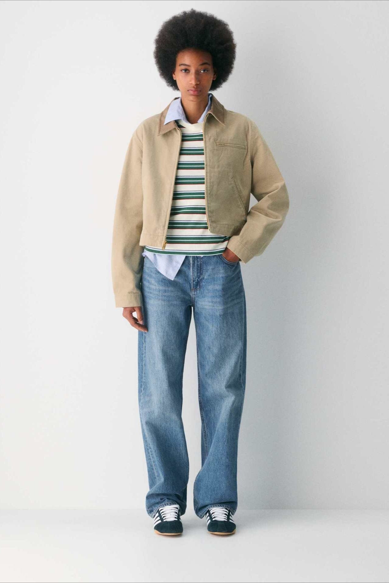 Cropped Utility Workwear Jacket image 6