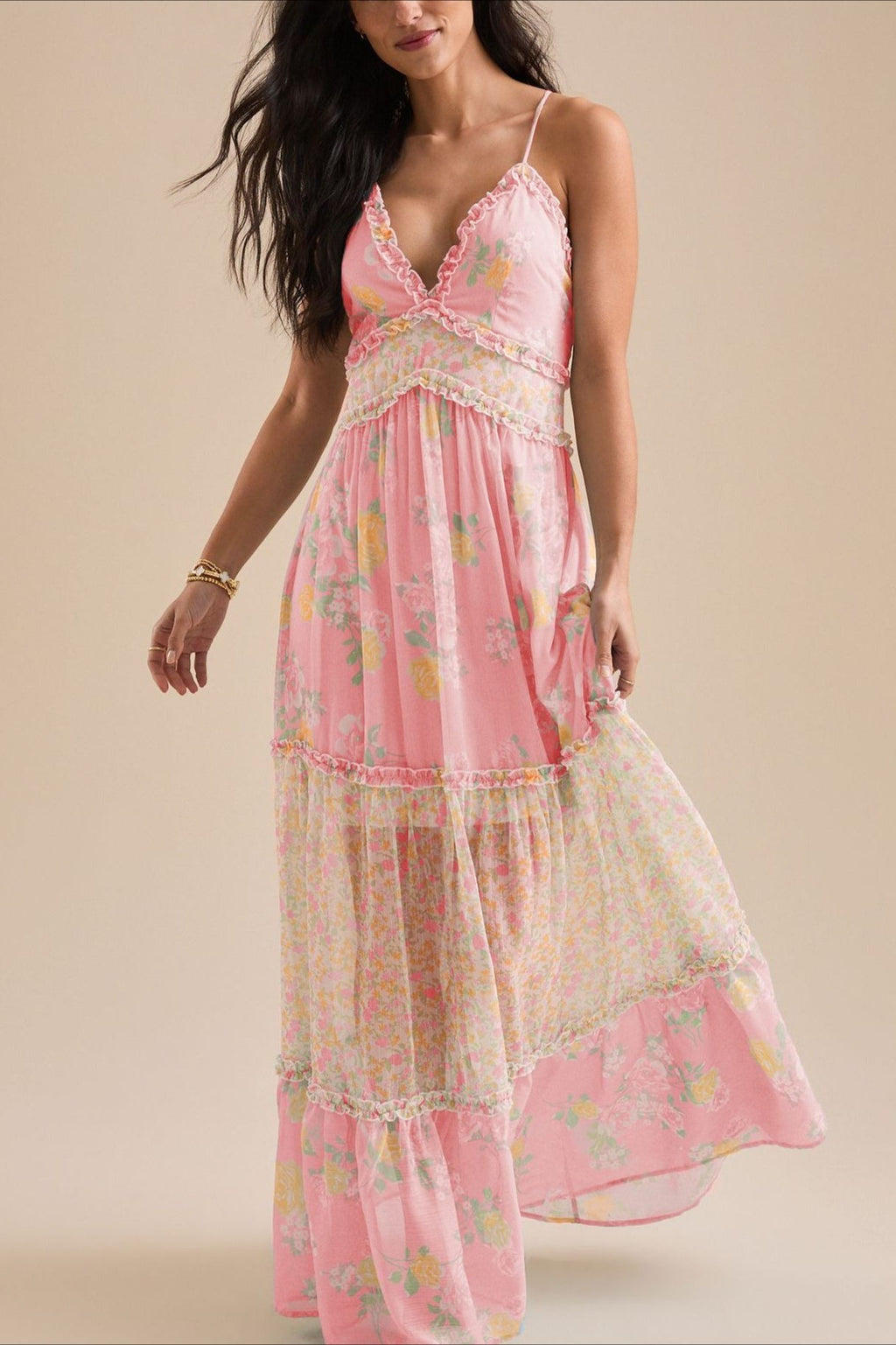 Fresh Boho Floral Cami Maxi Dress image 5