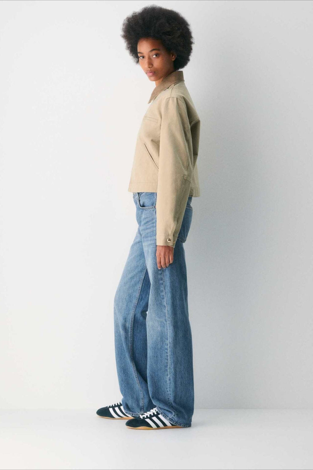 Cropped Utility Workwear Jacket image 7