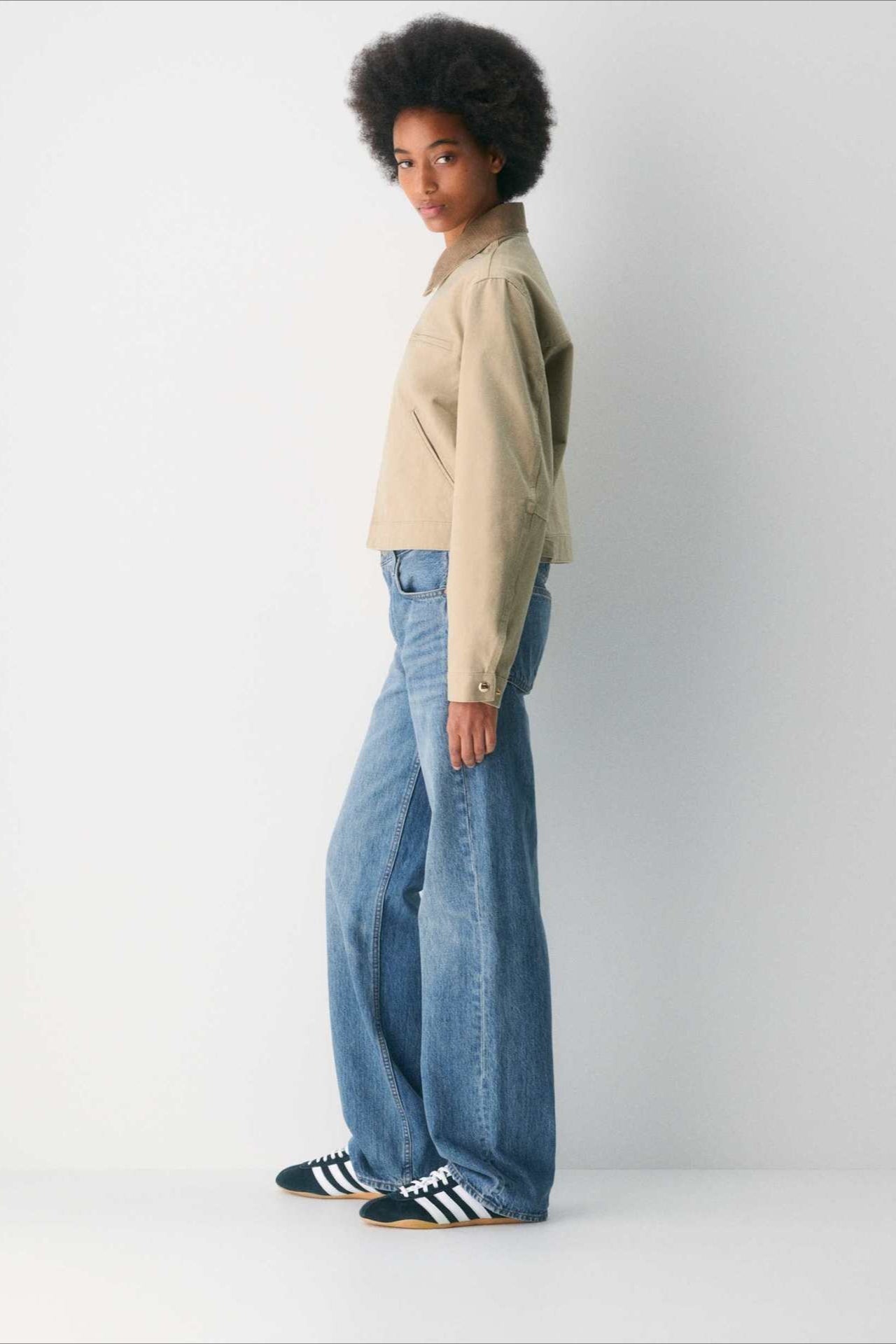 Cropped Utility Workwear Jacket image 7