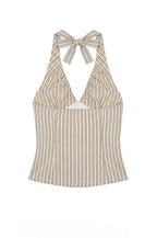 Sweet Striped Tie Backless Halter Top image 9
