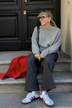 Loose Basic Knit Pullover Sweater image 14