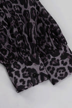 Chiffon Leopard Print Long Sleeve Mini Dress image 6