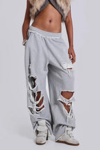 Street Style Loose Ripped Pants image 1