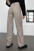 Leather Patchwork Casual Pants image 5