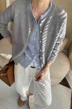 Contrast Panel Layering Cardigan image 8