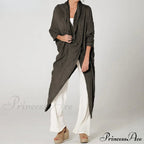 Solid Asymmetrical Cowl Neck Blouse image 5