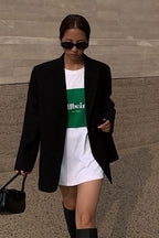 Black Slouchy Retro Style Blazer image 5