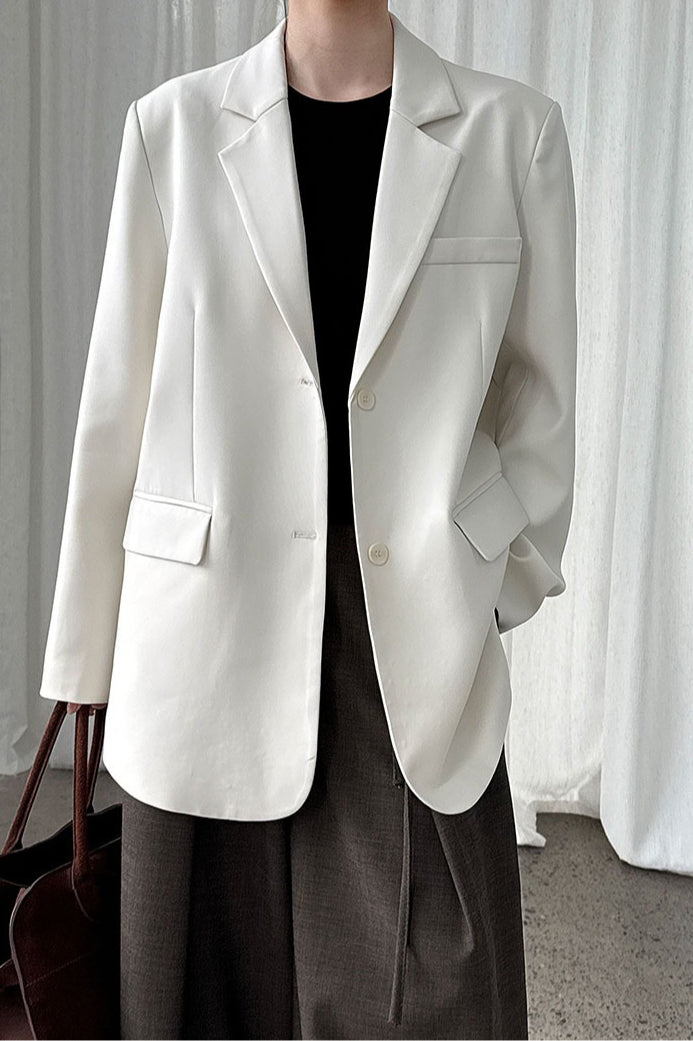 Split Back Relaxed Fit Blazer image 3