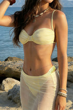 Strapless Cami Bikini Set Bodycon Maxi Skirt Three Piece Swim Sets image 2