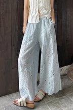 Hollow Out Lace Wide Leg Summer Pants image 5
